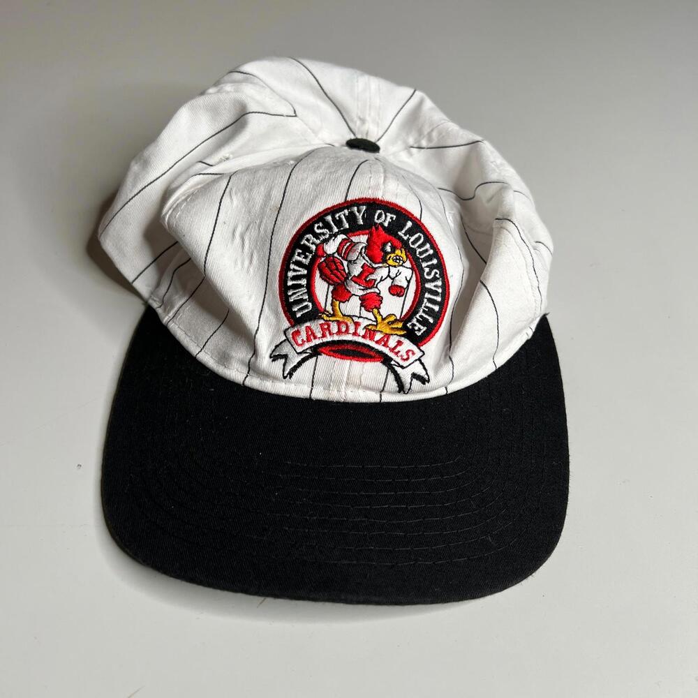 Vintage Starter Louisville‎ Cardinals Snapback Hat NCAA Pinstripe USA Made